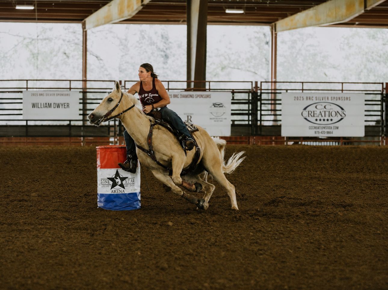 Barrel racing performance horse